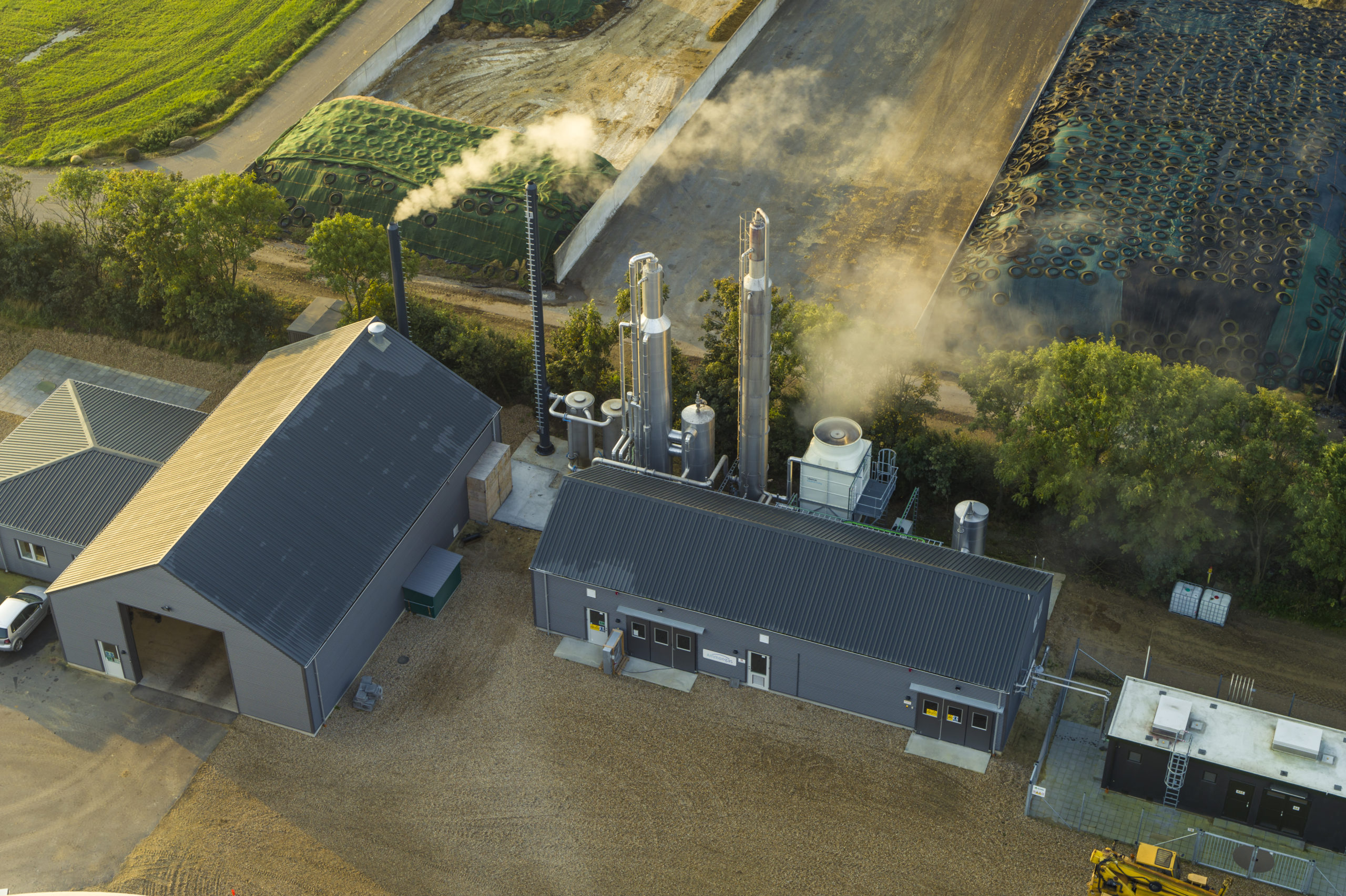 European biomethane upgrading facility — certified gas issuing Guarantees of Origin under RED II